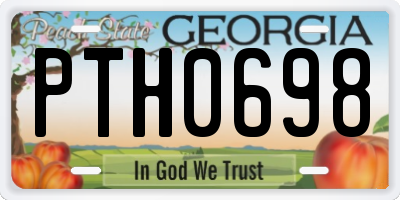 GA license plate PTH0698