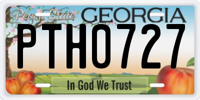 GA license plate PTH0727