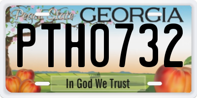 GA license plate PTH0732