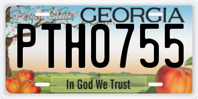 GA license plate PTH0755