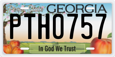 GA license plate PTH0757