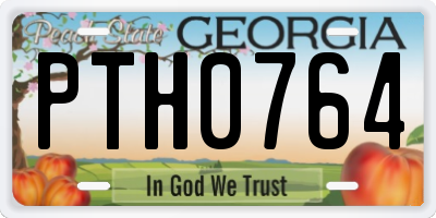 GA license plate PTH0764