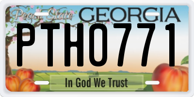 GA license plate PTH0771