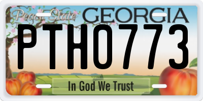 GA license plate PTH0773