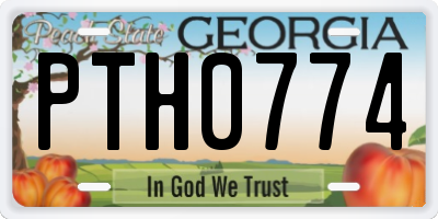 GA license plate PTH0774