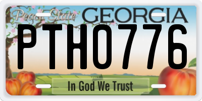 GA license plate PTH0776