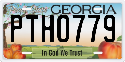 GA license plate PTH0779