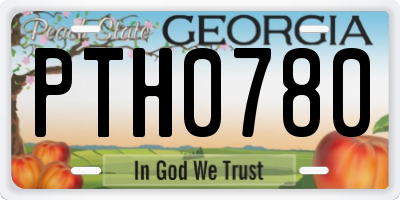 GA license plate PTH0780