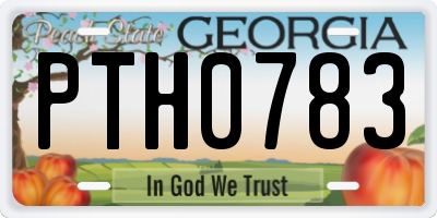GA license plate PTH0783