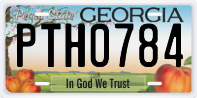 GA license plate PTH0784