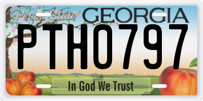 GA license plate PTH0797