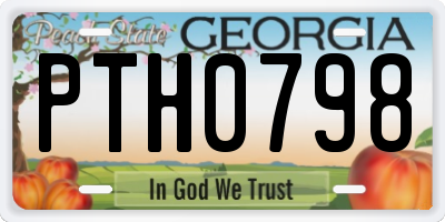 GA license plate PTH0798