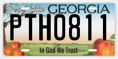 GA license plate PTH0811