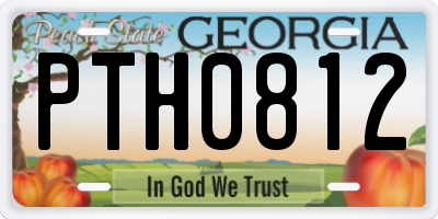 GA license plate PTH0812