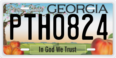 GA license plate PTH0824