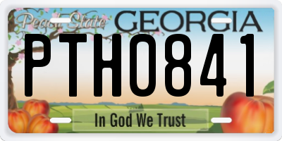 GA license plate PTH0841