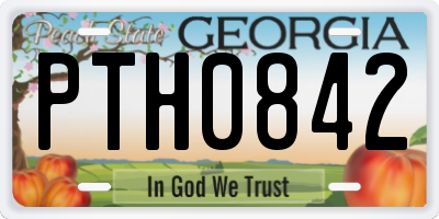 GA license plate PTH0842