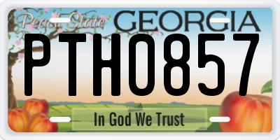 GA license plate PTH0857