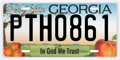 GA license plate PTH0861