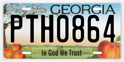 GA license plate PTH0864
