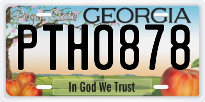 GA license plate PTH0878