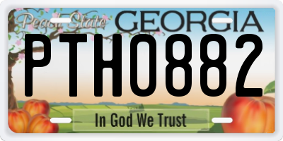 GA license plate PTH0882