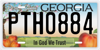 GA license plate PTH0884