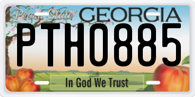 GA license plate PTH0885