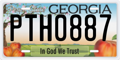 GA license plate PTH0887