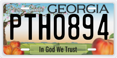 GA license plate PTH0894