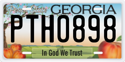 GA license plate PTH0898
