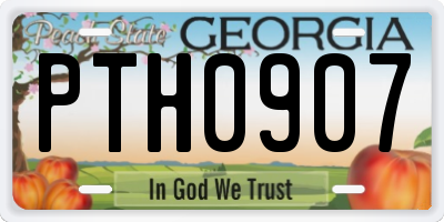 GA license plate PTH0907