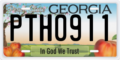 GA license plate PTH0911
