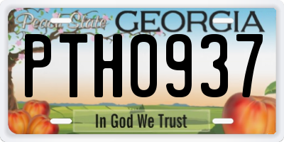 GA license plate PTH0937