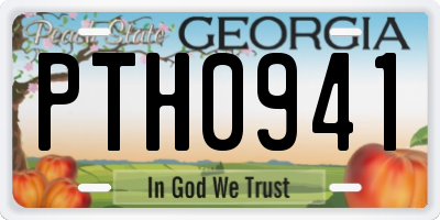 GA license plate PTH0941