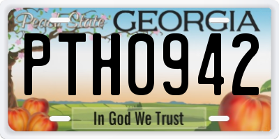 GA license plate PTH0942