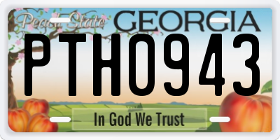 GA license plate PTH0943