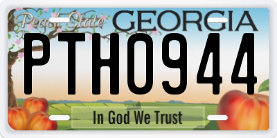 GA license plate PTH0944