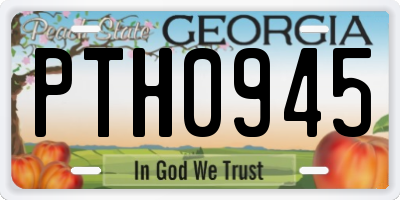 GA license plate PTH0945