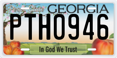 GA license plate PTH0946