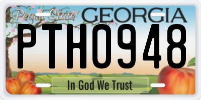 GA license plate PTH0948