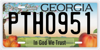 GA license plate PTH0951