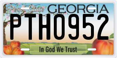 GA license plate PTH0952