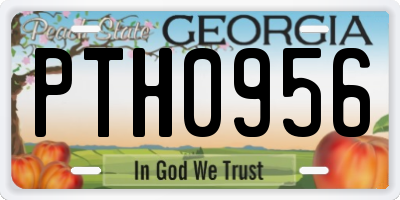 GA license plate PTH0956