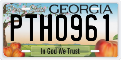 GA license plate PTH0961