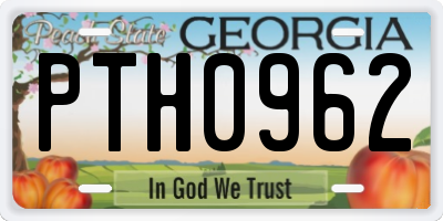 GA license plate PTH0962