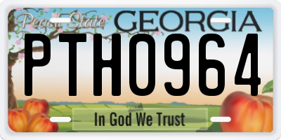 GA license plate PTH0964