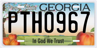 GA license plate PTH0967
