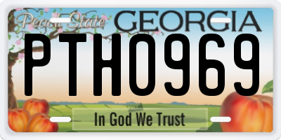 GA license plate PTH0969