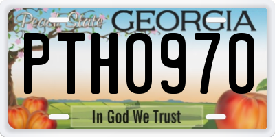 GA license plate PTH0970
